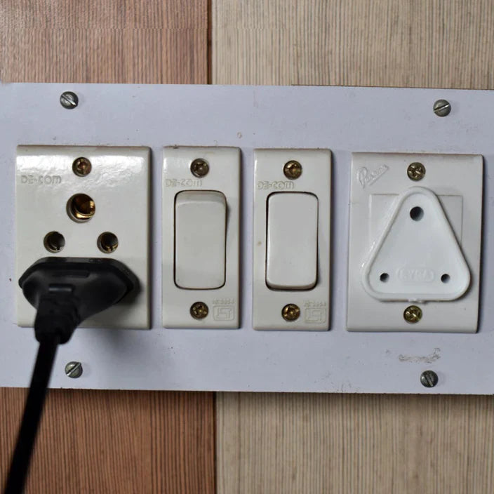 Large electric socket safety covers in various positions Large electric socket safety covers in various positions